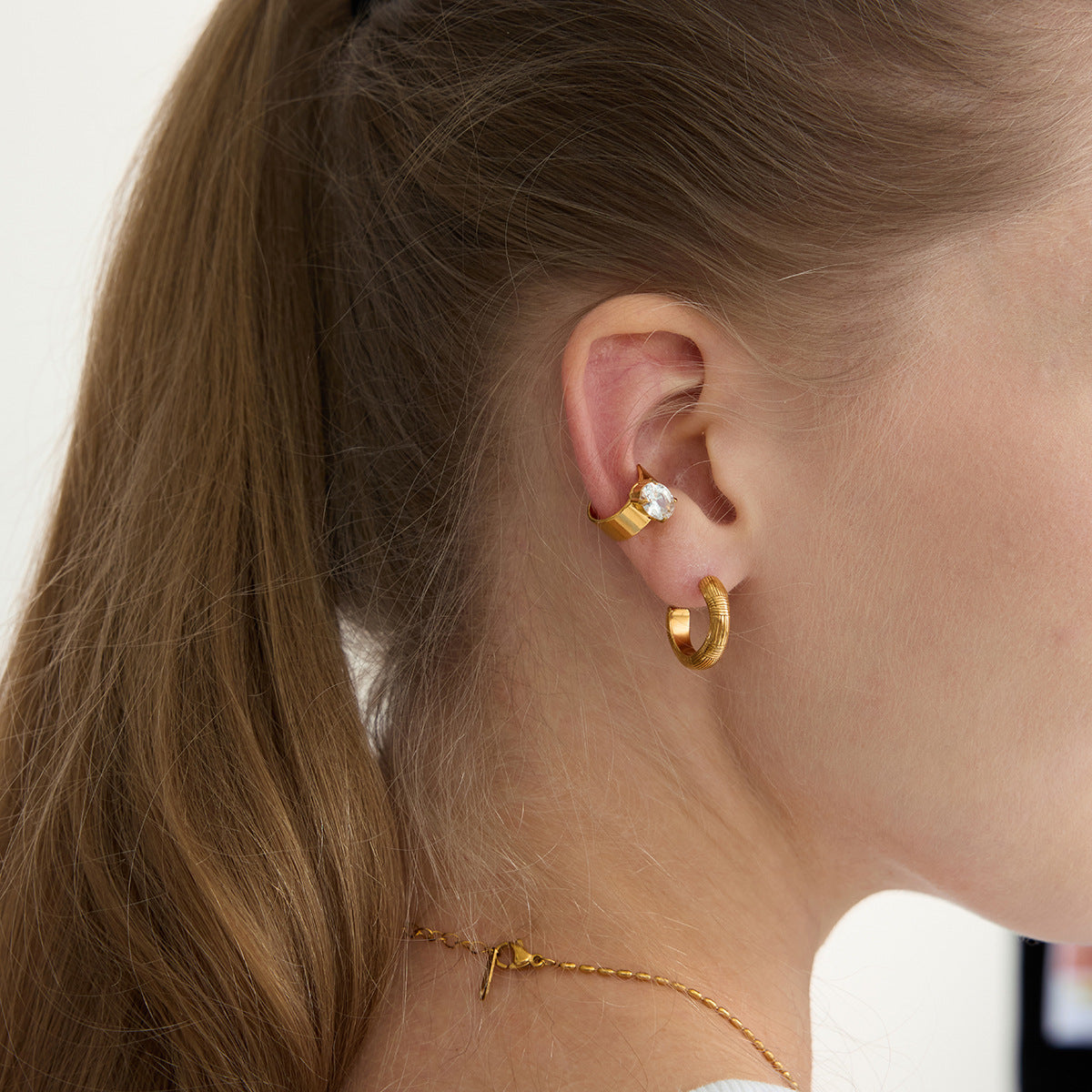 Waterdrop-shaped  Ear Clips