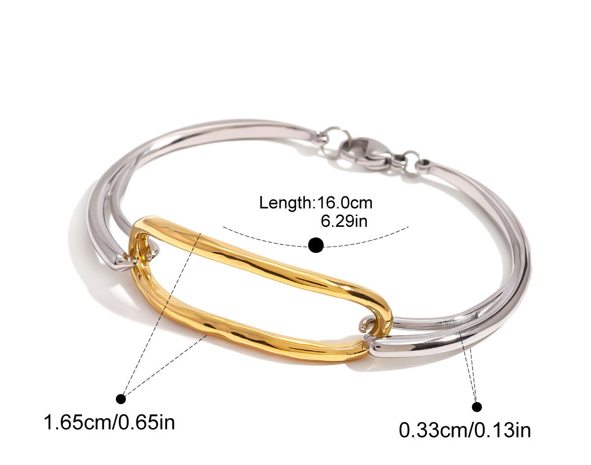 18K Gold Geometric Bracelet