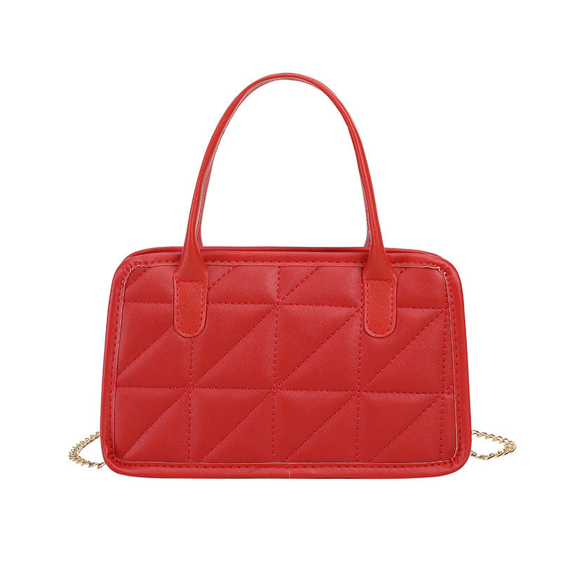 Simple Contrast Shoulder Bag