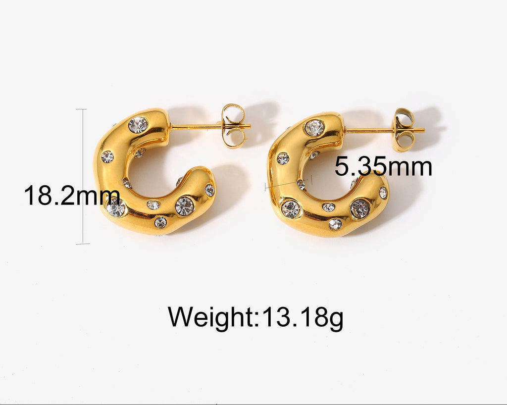 Gold Earrings Women's Jewelry