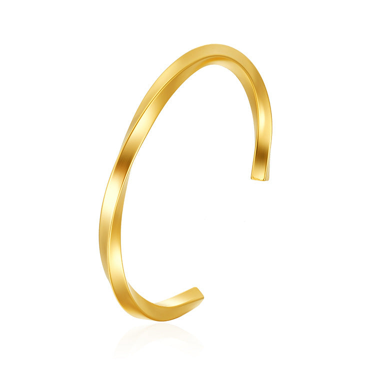 18K Gold C- Shaped Bracelets