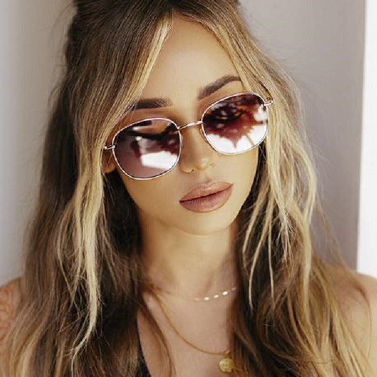 Metal Round Frame Sunglasses