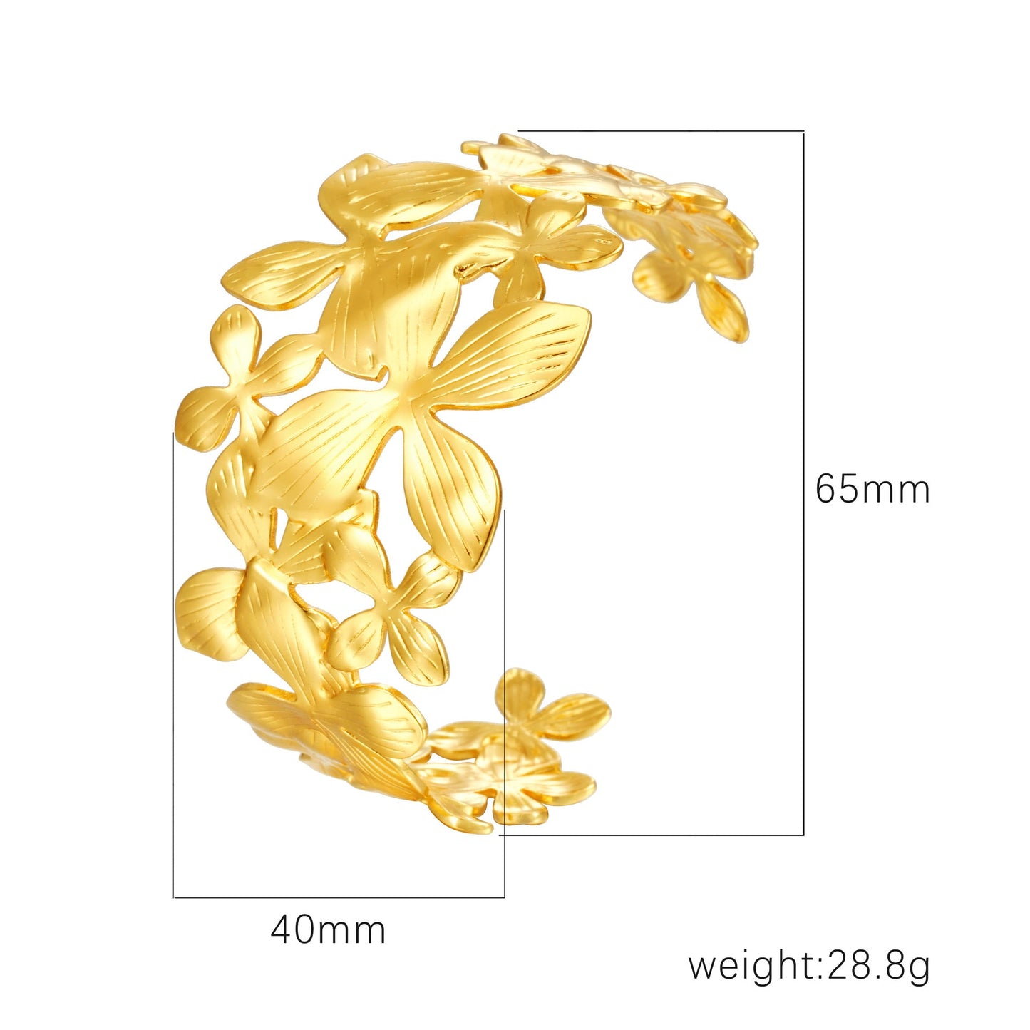 18K Gold C- Shaped Bracelets