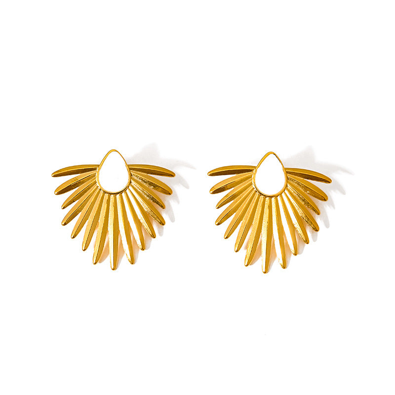Earrings Lucky Parthenocissus Grass Ear Studs
