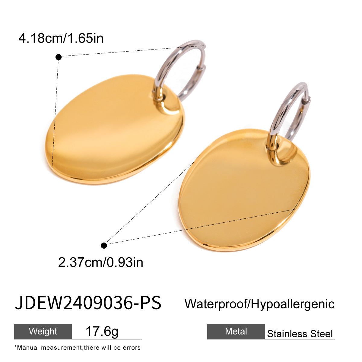 Fashion Stainless Steel Circle Ear Studs