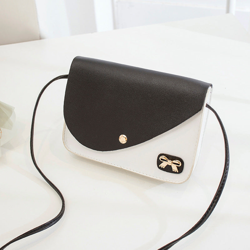 Simple Contrast Shoulder Bag