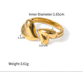 Stainless Steel Asymmetric Heart Shape Open Rings Romantic Valentine's Day Jewelry Gifts For Women Fashion Jewelry