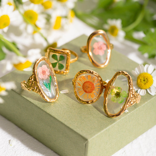 Flower Orange Ring