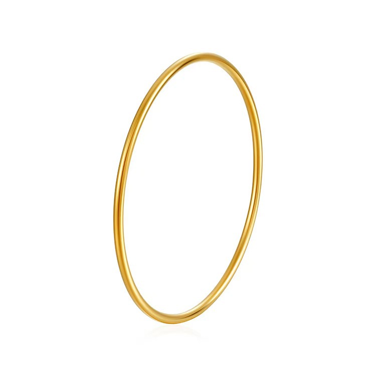 18K Gold C- Shaped Bracelets
