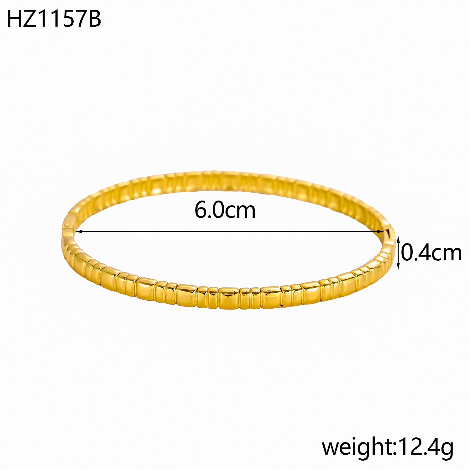 18K Gold Patterned Bracelet