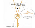 18K Lock Pendant Necklace For Women