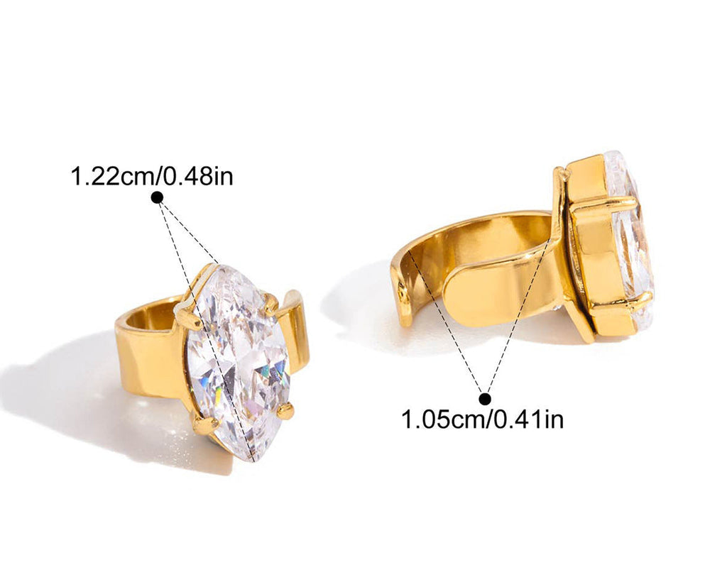 Waterdrop-shaped  Ear Clips