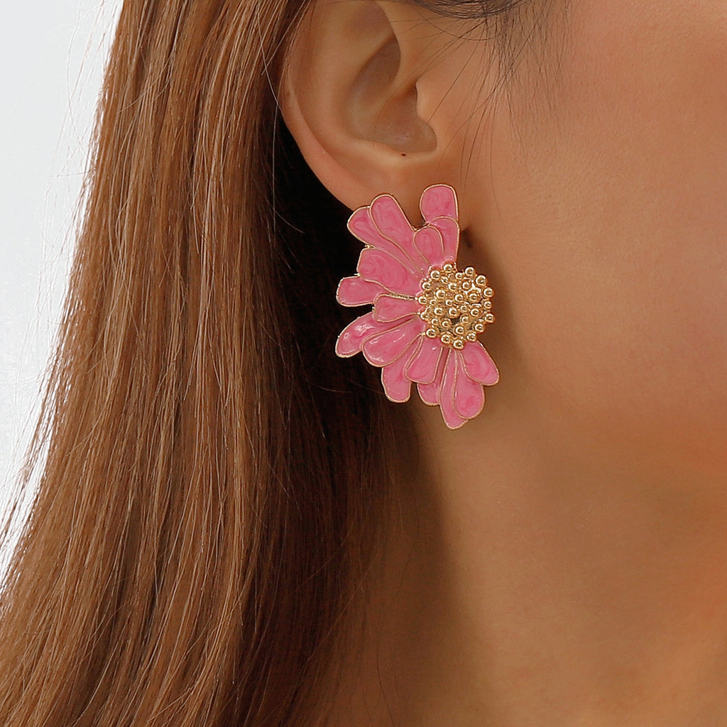 Fashion Retro Alloy Flower Earrings