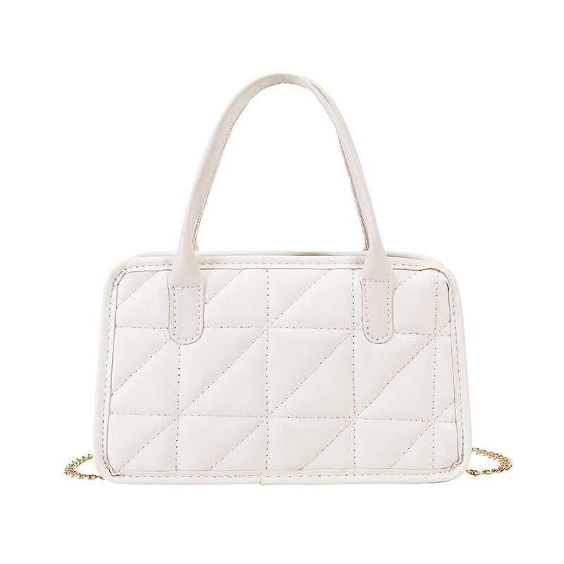 Simple Contrast Shoulder Bag
