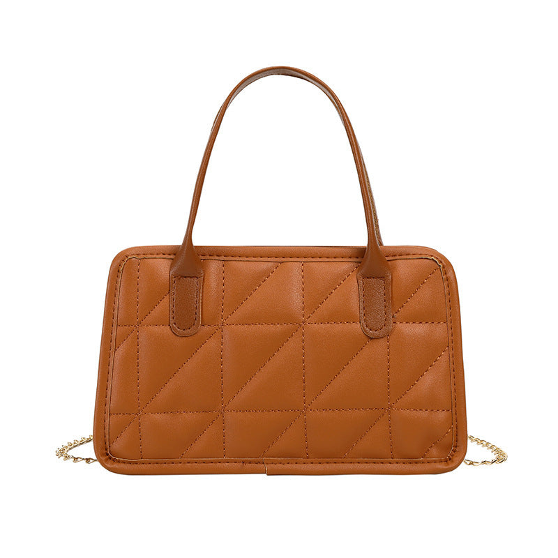 Simple Contrast Shoulder Bag