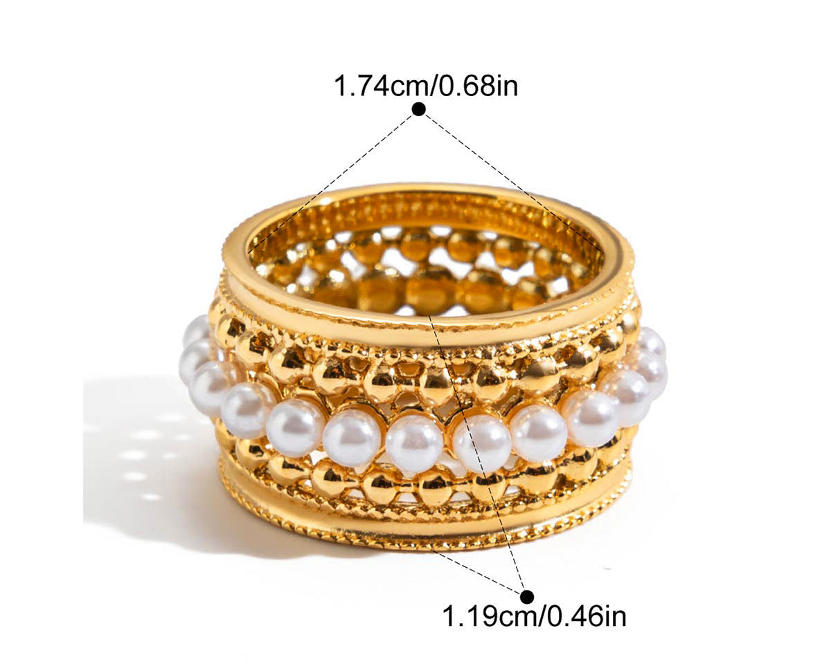18K Gold Linear Heart Key Ring