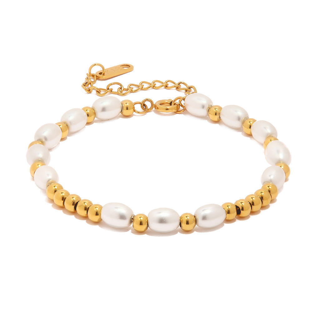 Pearl Bracelet Jewelry Stainless Steel Does Not Fade