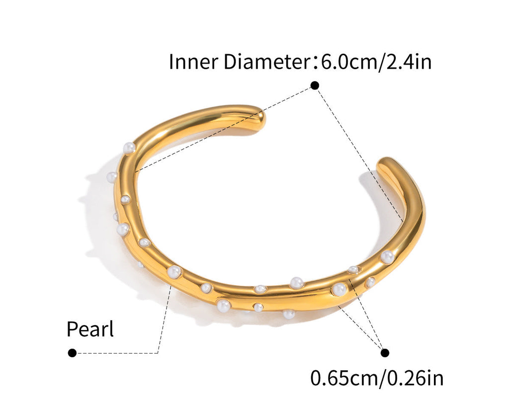 18K Gold  Pearl-like Bracelet