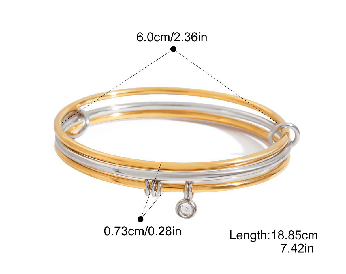18K Gold Hoop Bracelet