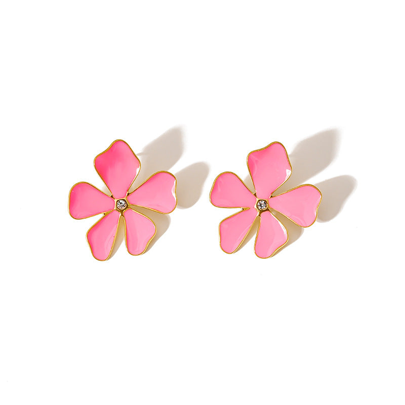 Earrings Lucky Parthenocissus Grass Ear Studs