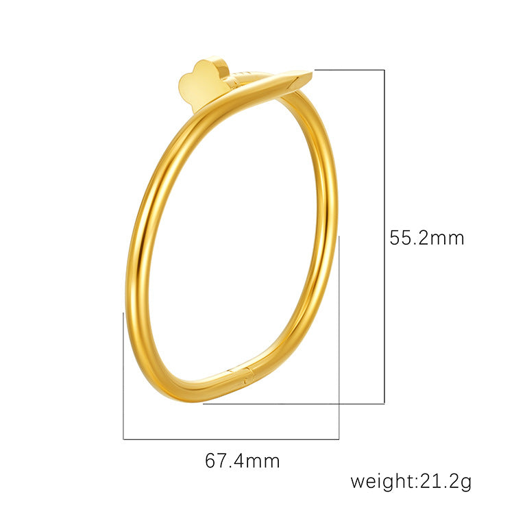 18K Gold C- Shaped Bracelets
