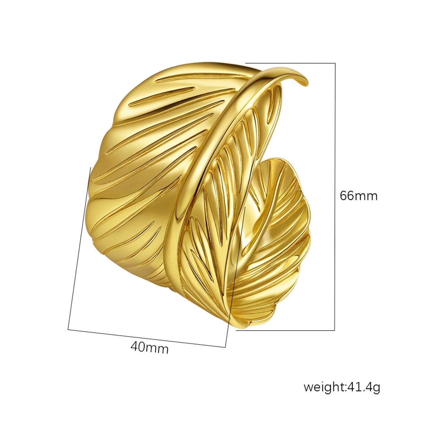 18K Gold C- Shaped Bracelets