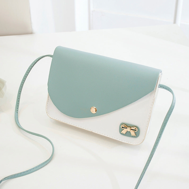 Simple Contrast Shoulder Bag