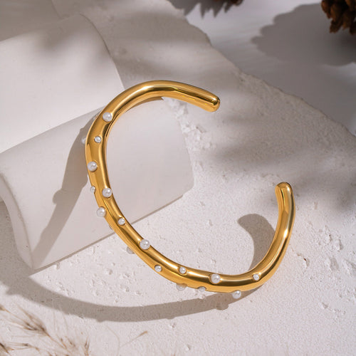 18K Gold  Pearl-like Bracelet