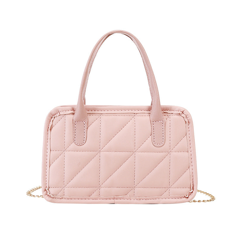 Simple Contrast Shoulder Bag