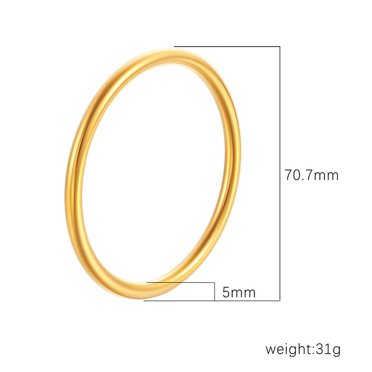 18K Gold C- Shaped Bracelets