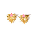 Earrings Lucky Parthenocissus Grass Ear Studs