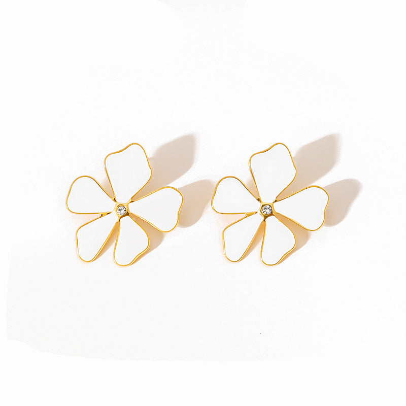 Earrings Lucky Parthenocissus Grass Ear Studs