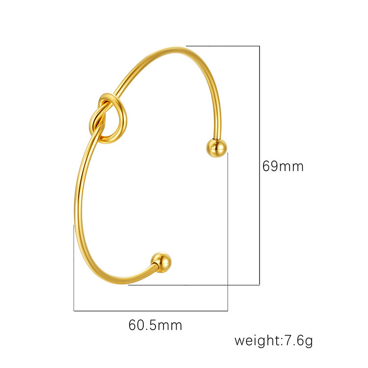 18K Gold C- Shaped Bracelets