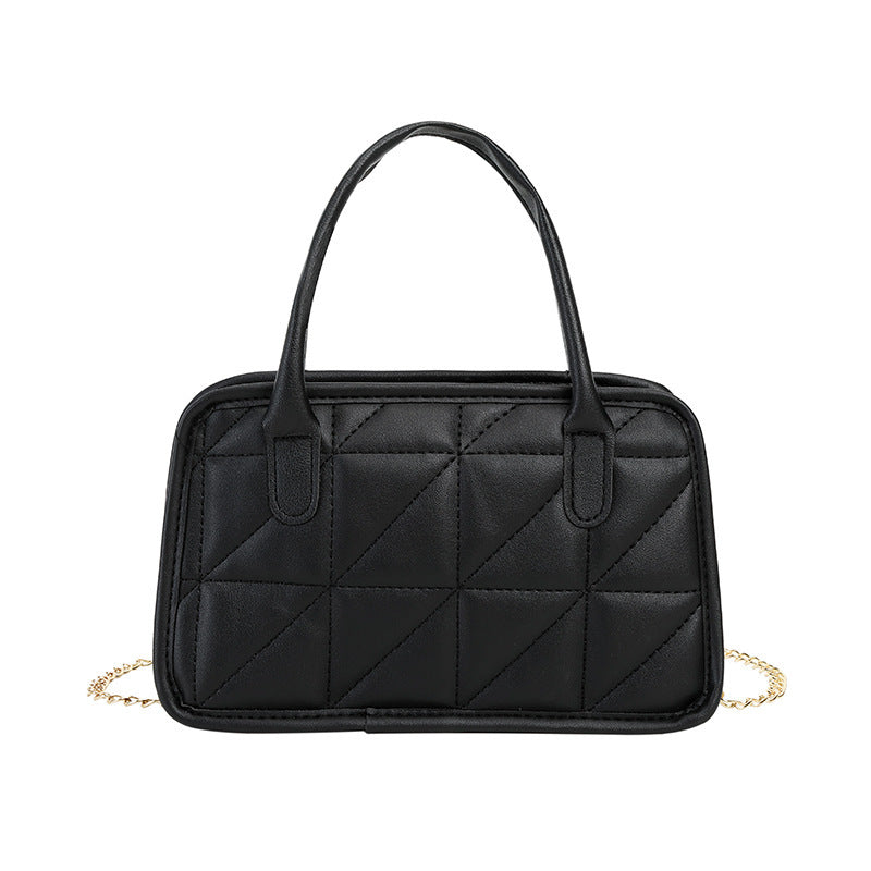 Simple Contrast Shoulder Bag