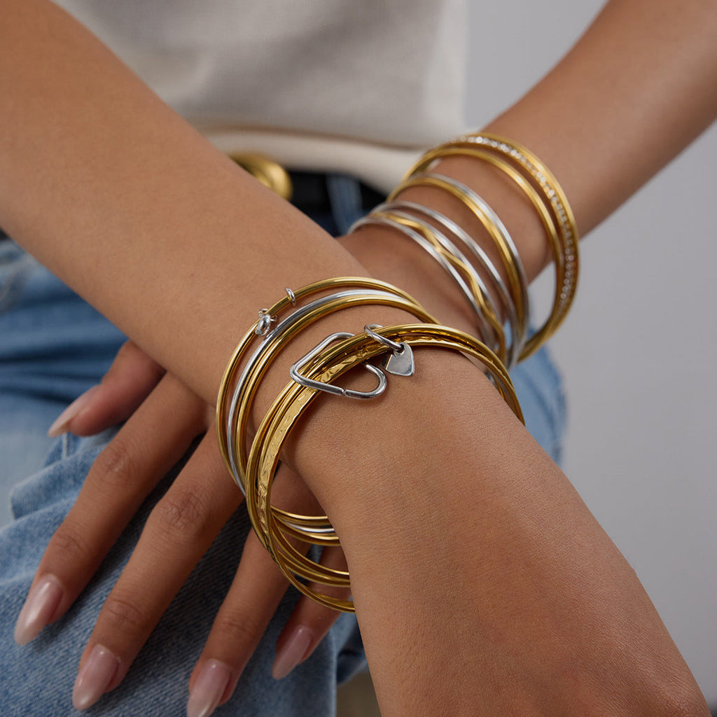 18K Gold Hoop Bracelet