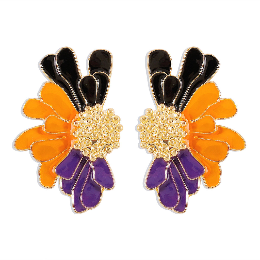 Fashion Retro Alloy Flower Earrings
