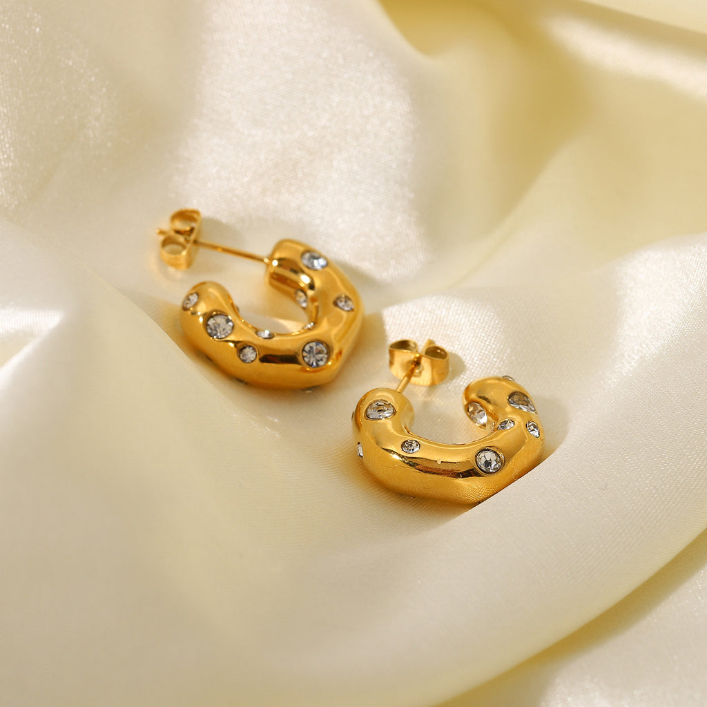 Gold Earrings Women's Jewelry