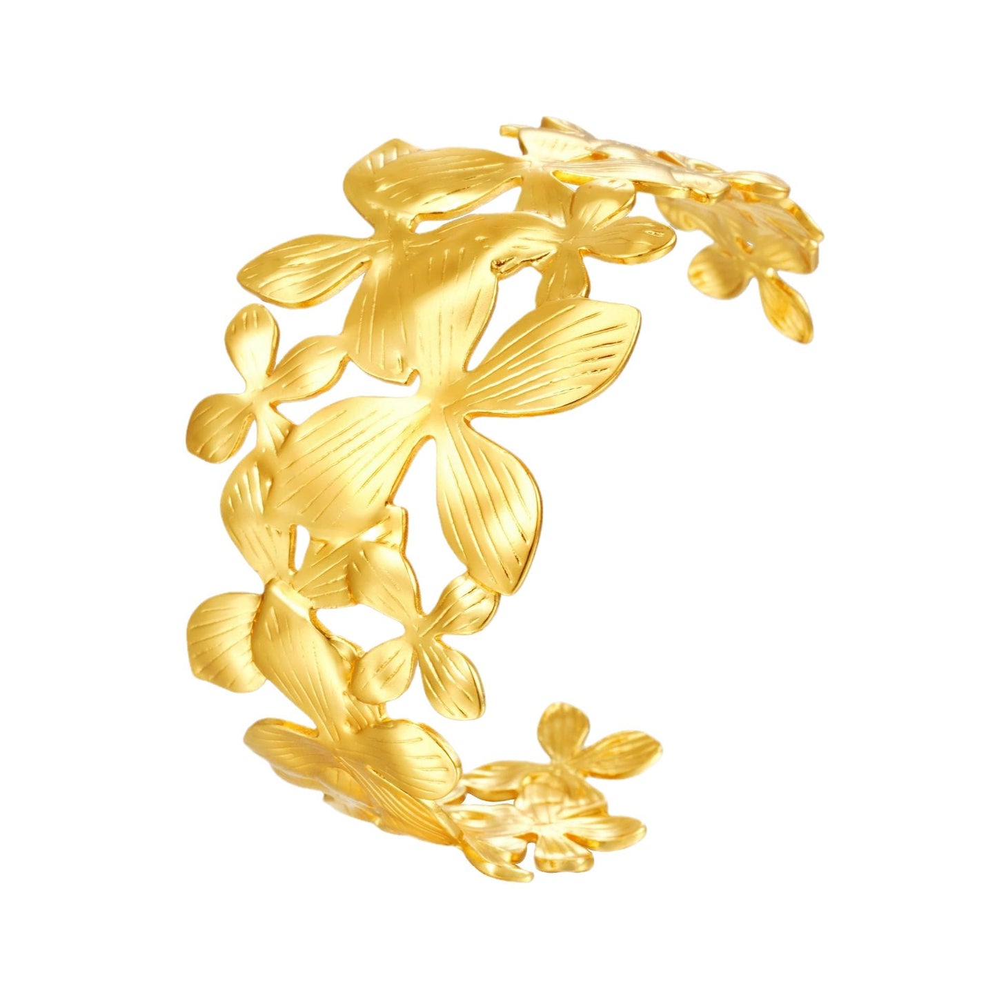 18K Gold C- Shaped Bracelets