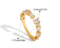 18K Gold Ring With White Zircons