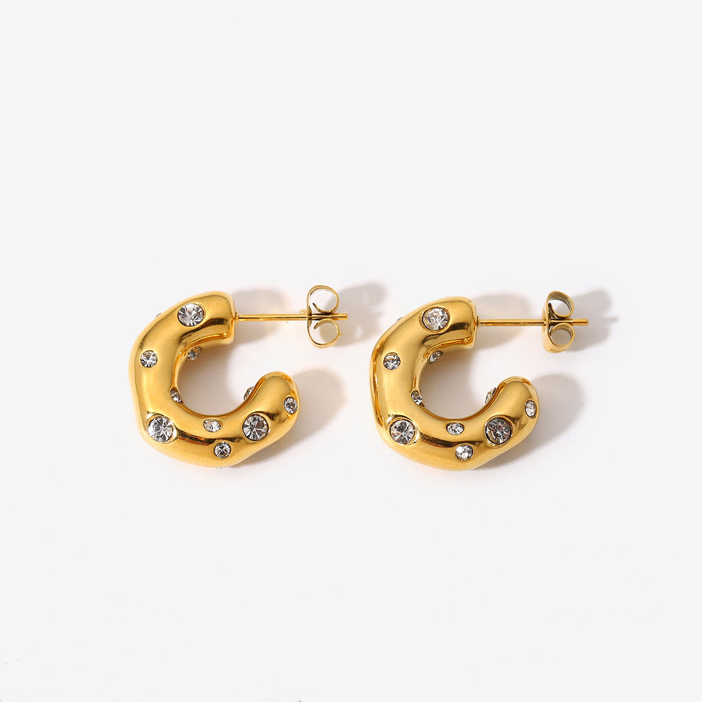 Gold Earrings Women's Jewelry
