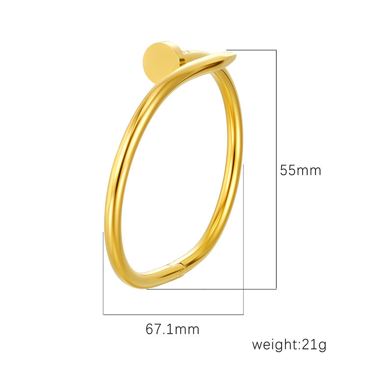 18K Gold C- Shaped Bracelets