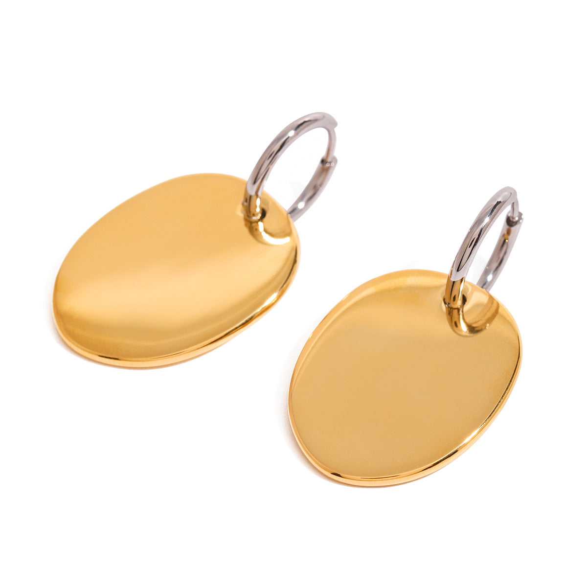 Fashion Stainless Steel Circle Ear Studs
