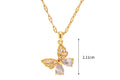 18K Gold Butterfly Pendant Necklace