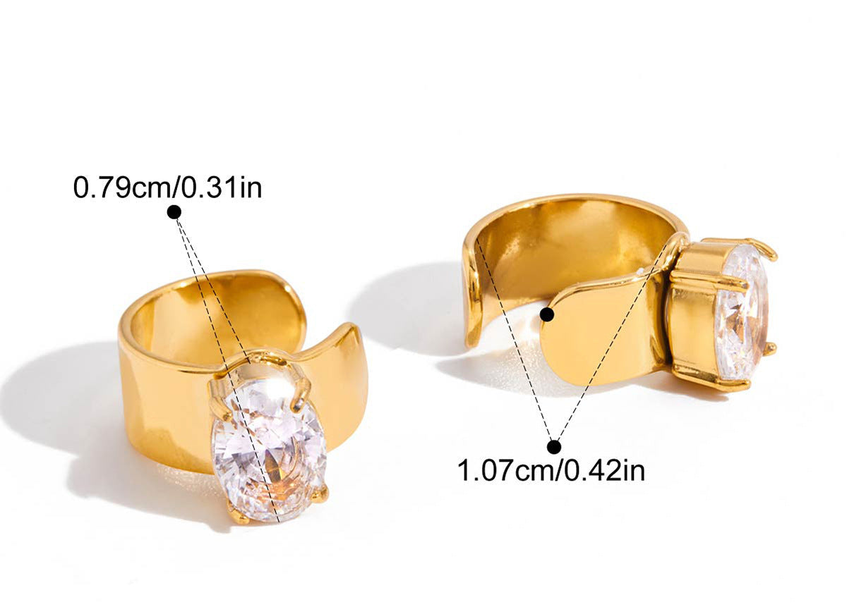 Waterdrop-shaped  Ear Clips