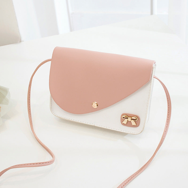 Simple Contrast Shoulder Bag