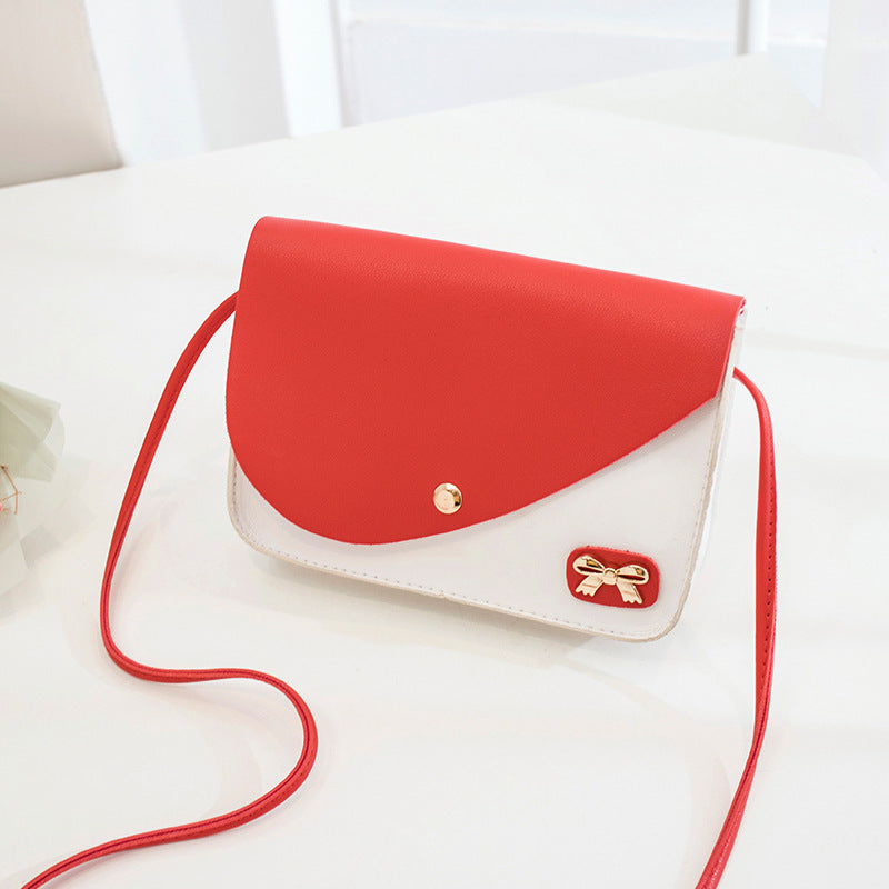Simple Contrast Shoulder Bag