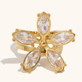 French-style Flower Open Ring