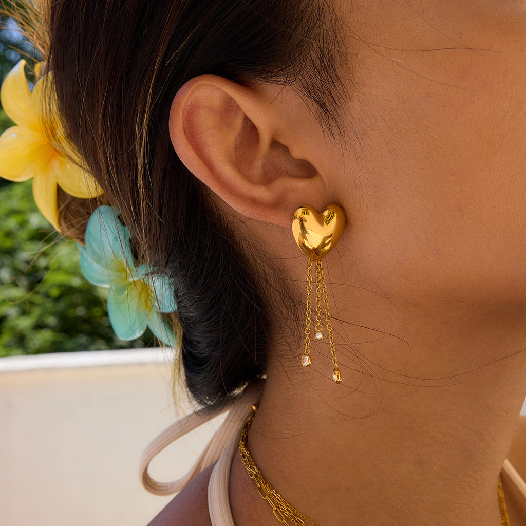 Heart Stud Earrings