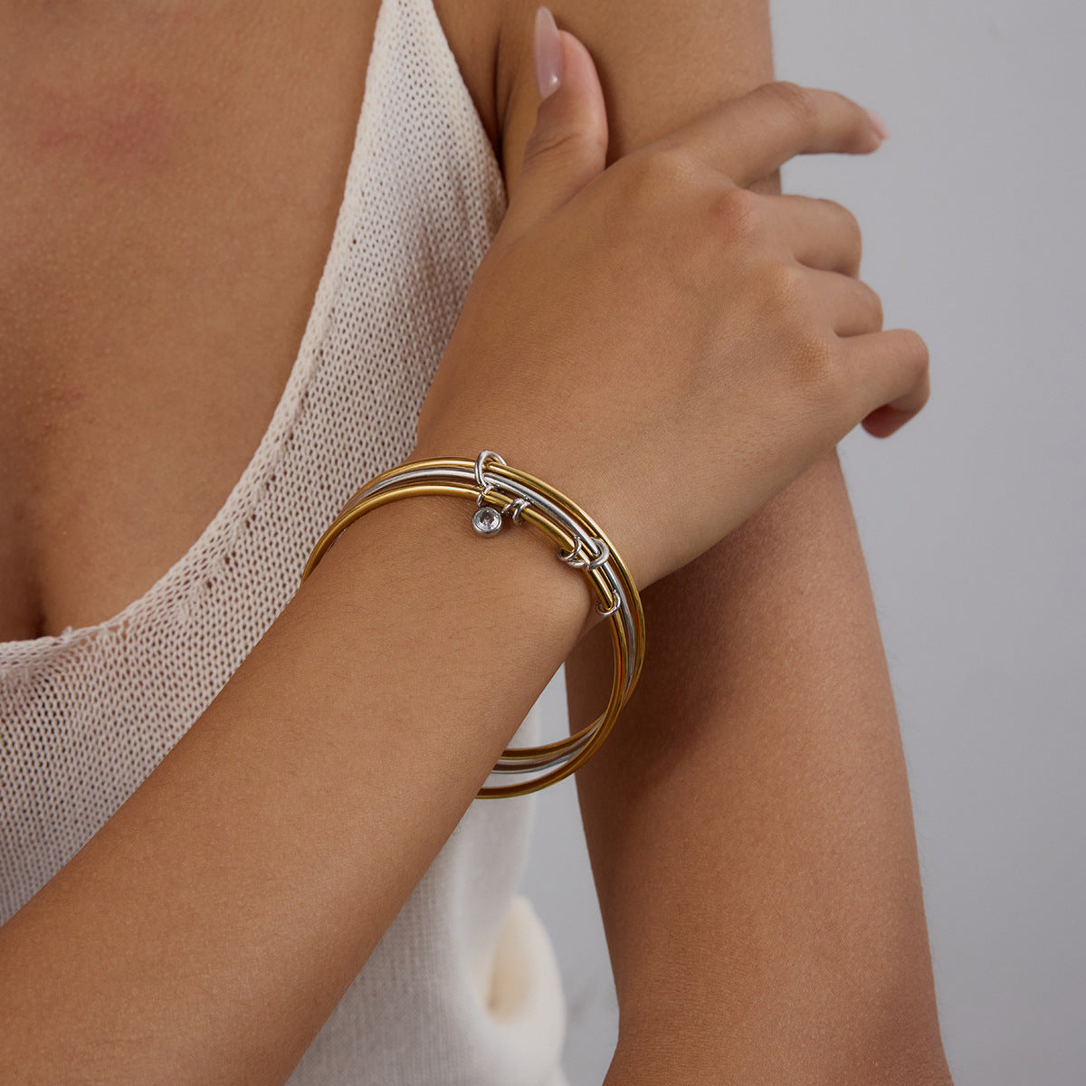 18K Gold Hoop Bracelet