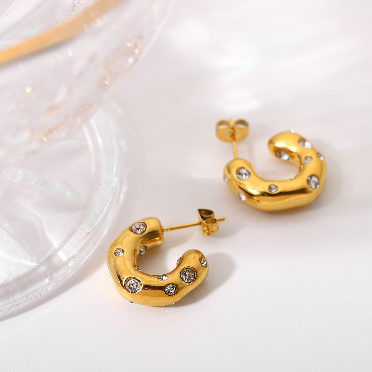 Gold Earrings Women's Jewelry